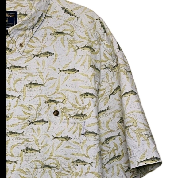 Woolrich Beige and Green Patterned Dress Shirt - Picture 3 of 7